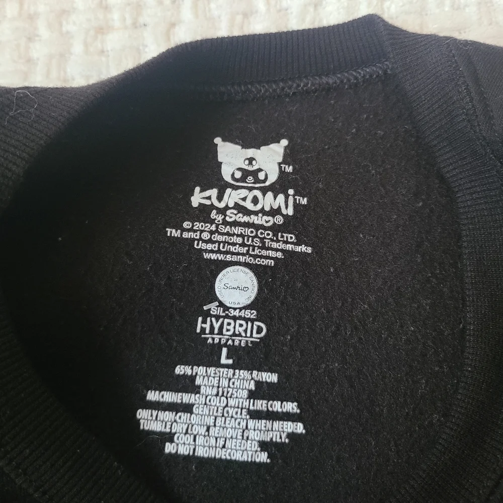 Kuromi Black Sweater by Sanrio Women's Size L - Picture 4 of 7